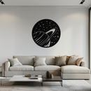 Saturn Planet Metal Wall Art - Cosmic Space Decor- KAF187