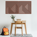 Geometric Mountain Landscape Metal Wall Art - Modern Minimalist Decor- KAF188