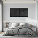 Geometric Mountain Landscape Metal Wall Art - Modern Minimalist Decor- KAF188