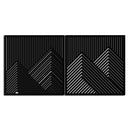 Geometric Mountain Landscape Metal Wall Art - Modern Minimalist Decor- KAF188