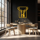 Majestic Deer Metal Wall Art - Nature-Inspired Minimalist Decor- KAF190