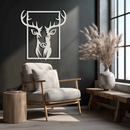 Majestic Deer Metal Wall Art - Nature-Inspired Minimalist Decor- KAF190