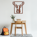 Majestic Deer Metal Wall Art - Nature-Inspired Minimalist Decor- KAF190