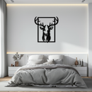 Majestic Deer Metal Wall Art - Nature-Inspired Minimalist Decor- KAF190