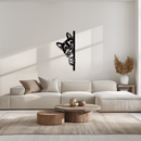Peeking Cat Metal Wall Art – Cute Kitty Home Decor - KAF193