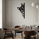 Peeking Cat Metal Wall Art – Cute Kitty Home Decor - KAF193