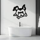 Bone-Holding Dog Metal Wall Art - Playful Pet Decor - KAF194