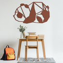 Geometric Sleeping Panda Metal Wall Art - Minimalist & Modern Decor - KAF195