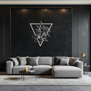 Geometric Lily Flower Metal Wall Art – Elegant Floral Design for Modern Decor - KAF196