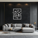Geometric Rubik’s Cube Metal Wall Art – Modern Puzzle Enthusiast Decor - KAF197