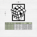 Geometric Rubik’s Cube Metal Wall Art – Modern Puzzle Enthusiast Decor - KAF197