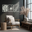 Botanical Metal Wall Art Set - Nature-Inspired Minimalist Decor - KAF198