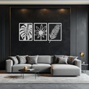 Botanical Metal Wall Art Set - Nature-Inspired Minimalist Decor - KAF198