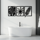 Botanical Metal Wall Art Set - Nature-Inspired Minimalist Decor - KAF198
