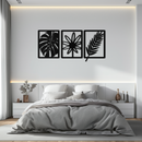 Botanical Metal Wall Art Set - Nature-Inspired Minimalist Decor - KAF198