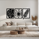 Botanical Metal Wall Art Set - Nature-Inspired Minimalist Decor - KAF198