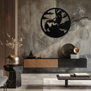 Howling Wolf Metal Wall Art - Nature-Inspired Minimalist Decor - KAF200