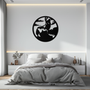 Howling Wolf Metal Wall Art - Nature-Inspired Minimalist Decor - KAF200