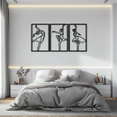 Elegant Ballerina Trio Metal Wall Art - Graceful Dance Silhouettes - KAF205