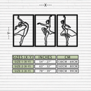 Elegant Ballerina Trio Metal Wall Art - Graceful Dance Silhouettes - KAF205