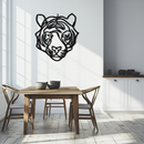Geometric Tiger Metal Wall Art - Modern Minimalist Decor - KAF207
