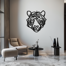 Geometric Tiger Metal Wall Art - Modern Minimalist Decor - KAF207