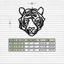 Geometric Tiger Metal Wall Art - Modern Minimalist Decor - KAF207