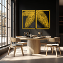 Palm Leaf Metal Wall Art – Tropical Minimalist Decor - KAF212