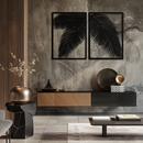 Palm Leaf Metal Wall Art – Tropical Minimalist Decor - KAF212