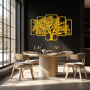 Multi-Panel Tree Metal Wall Art – Nature-Inspired Decor - KAF213