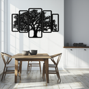 Multi-Panel Tree Metal Wall Art – Nature-Inspired Decor - KAF213