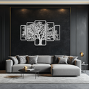 Multi-Panel Tree Metal Wall Art – Nature-Inspired Decor - KAF213