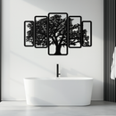 Multi-Panel Tree Metal Wall Art – Nature-Inspired Decor - KAF213