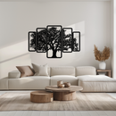 Multi-Panel Tree Metal Wall Art – Nature-Inspired Decor - KAF213
