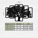 Multi-Panel Tree Metal Wall Art – Nature-Inspired Decor - KAF213