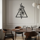 Floral Geometric Metal Wall Art – Elegant Lily Design - KAF215