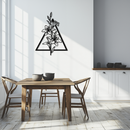 Floral Geometric Metal Wall Art – Elegant Lily Design - KAF215