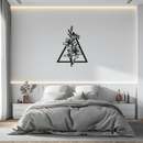 Floral Geometric Metal Wall Art – Elegant Lily Design - KAF215