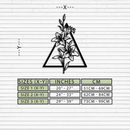 Floral Geometric Metal Wall Art – Elegant Lily Design - KAF215