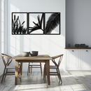 Tropical Metal Wall Art – 3-Panel Botanical Design - KAF216