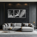 Tropical Metal Wall Art – 3-Panel Botanical Design - KAF216