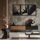 Tropical Metal Wall Art – 3-Panel Botanical Design - KAF216