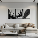 Tropical Metal Wall Art – 3-Panel Botanical Design - KAF216
