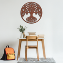 Round Tree of Life Metal Wall Art – Nature-Inspired Decor - KAF217