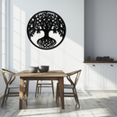 Round Tree of Life Metal Wall Art – Nature-Inspired Decor - KAF217