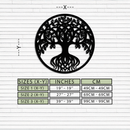 Round Tree of Life Metal Wall Art – Nature-Inspired Decor - KAF217