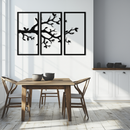 Branch Metal Wall Art – 3-Panel Minimalist Tree Design - KAF218