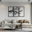 Branch Metal Wall Art – 3-Panel Minimalist Tree Design - KAF218