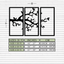 Branch Metal Wall Art – 3-Panel Minimalist Tree Design - KAF218