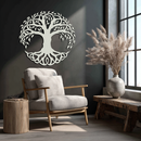 Tree of Life Metal Wall Art – Round Nature-Inspired Decor - KAF220